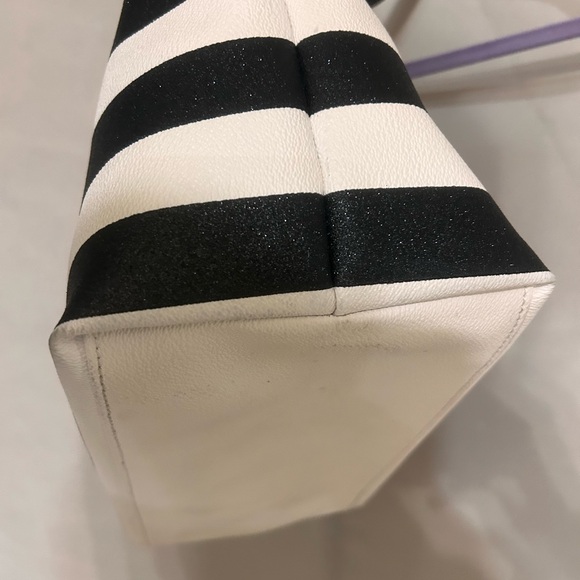 Kate Spade Black and White Striped Tote Bag - Picture 8 of 10